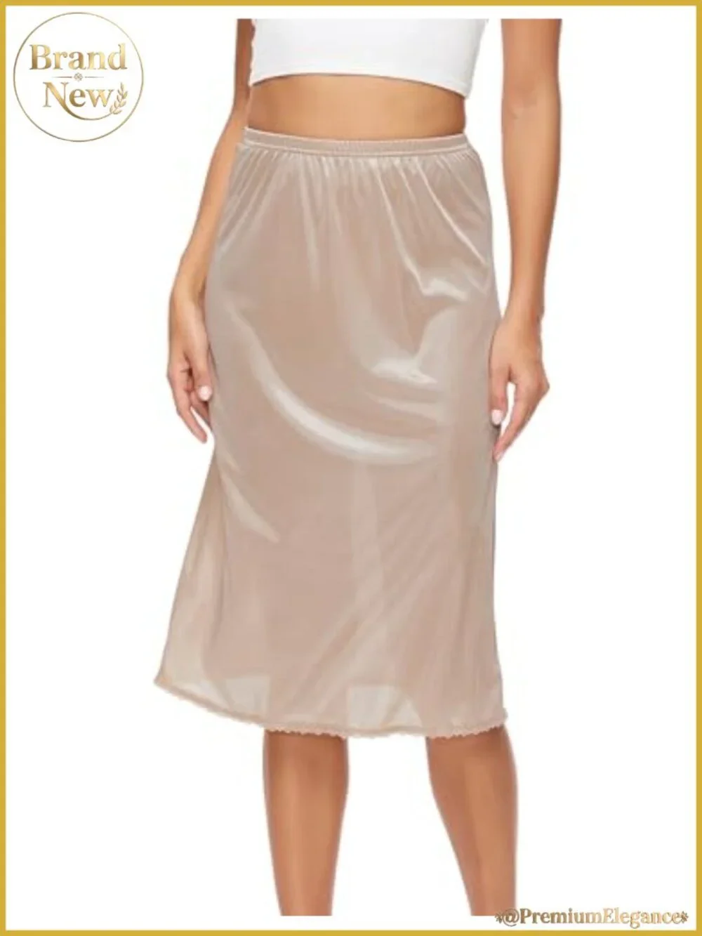 Half Slip for Women Non Cling Underskirt Silky Polyester Under Dress